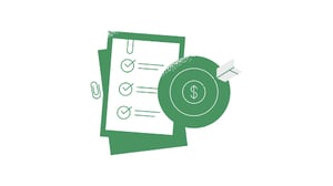 icon of document and target