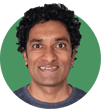 Headshot of Chandoo on a green background