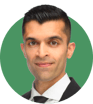 Devendra Kalwani headshot on a green background