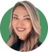 Headshot of Giovanna Reinking on a green background