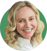 Headshot of Melissa Howatson on a green background