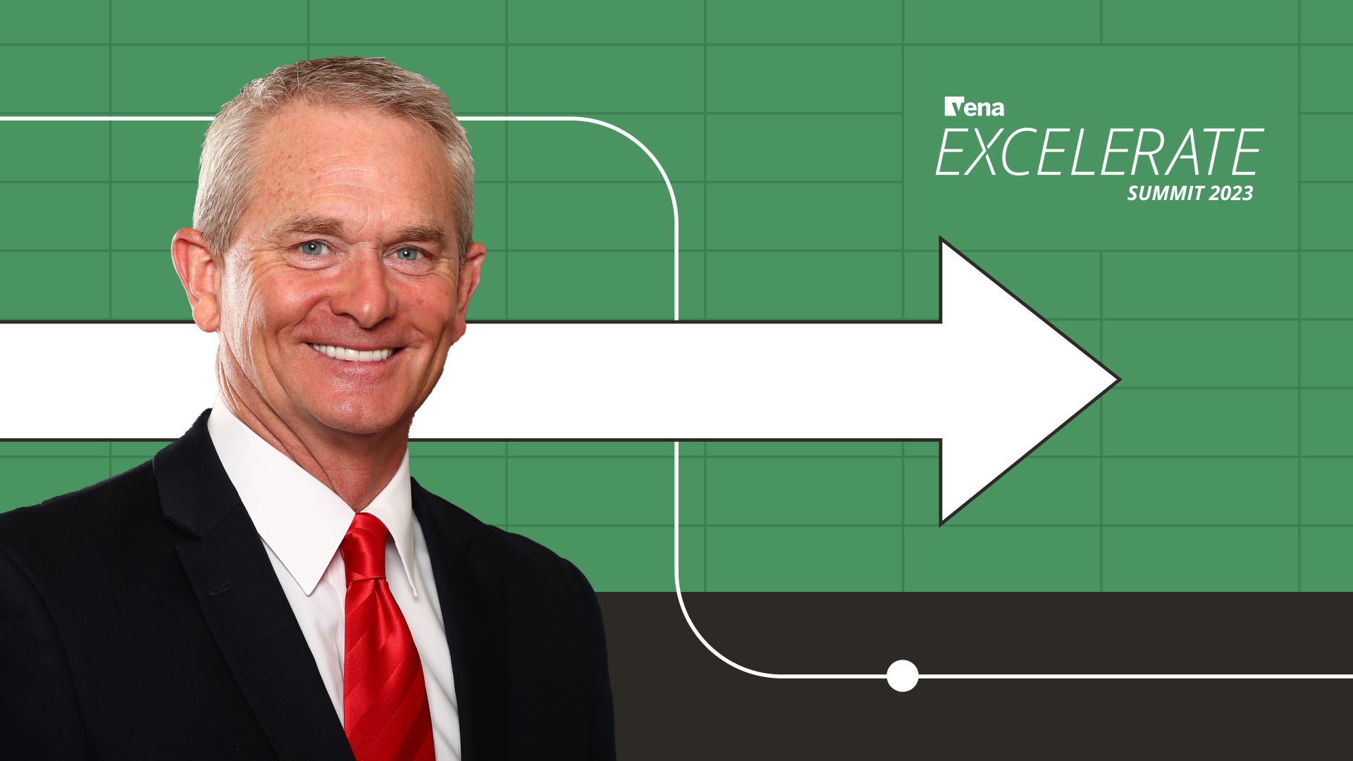 A picture of Mitch Holthus on a green background. 